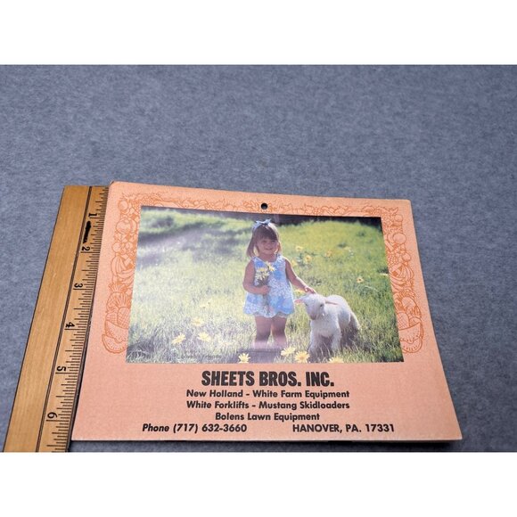 Vintage 1985 Sheets Bros. Inc. Calendar with Meat Charts & Recipes - Picture 8 of 9